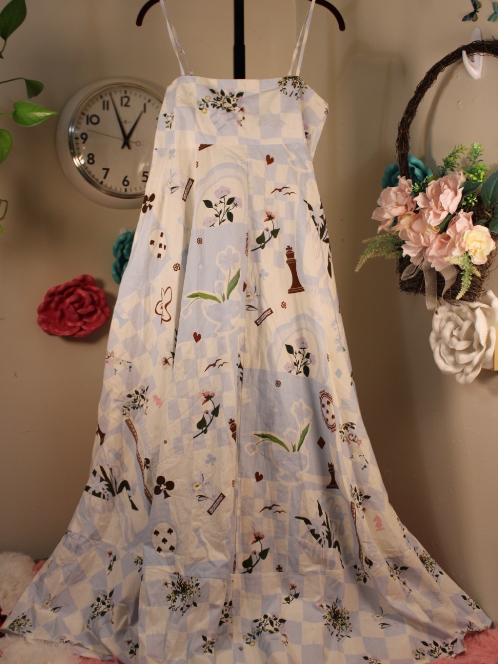 Princess Polly Cottagecore Chess Print Maxi Dress Size US 8 / AU 12